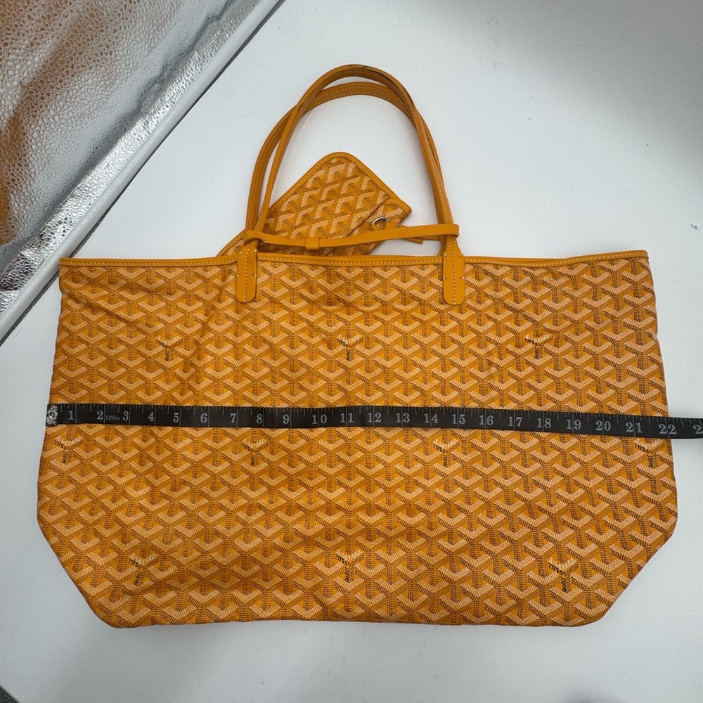 Goyard St Louis GM Yellow Snoopy Marquage Tote w/ Pochette & Dust Bag - Picture 7 of 17